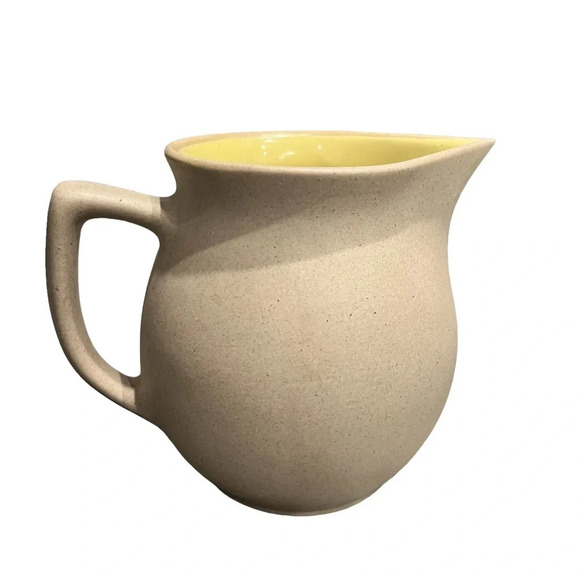 Vintage Pigeon Forge Pottery Dogwood Pitcher Yellow Interior - Picture 2 of 8